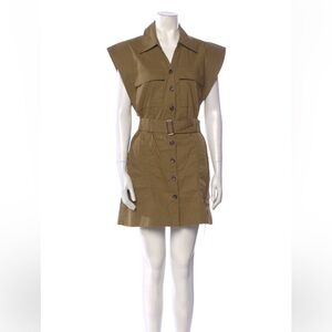 **SOLD** ALC Tan Sleeveless Collared Mini Dress